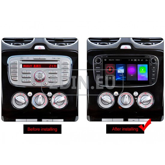 FORD Mondeo, Focus, S-Max, C-Max, Galaxy - МУЛТИМЕДИЯ / Навигация android 16 DVD черна + DSP + CARPLAY + ANDROID AUTO